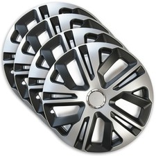 Set 4 Copricerchi 16 Pollici Raven Ring Mix Coppe Grigie Universali per Fiat
