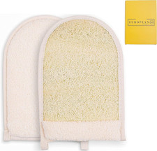 Loofah Exfoliating Body Scrubber Mitt Dual-Sided Natural Egyptian Luffa Glove