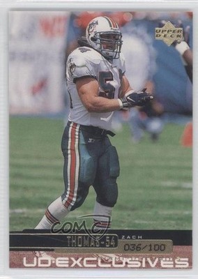 1999 Upper Deck UD Exclusives Level 1 36/100 Zach Thomas #115 HOF a4n