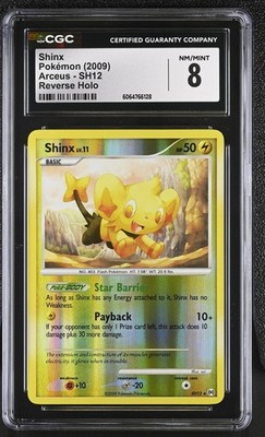 CGC 8 Shinx 2009 Arceus SH12 Reverse Holo Pokemon Card