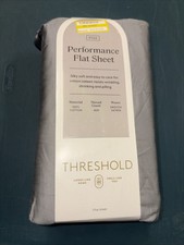 Full 400 Thread Count Performance Flat Sheet Classic Gray - Threshold: Cotton