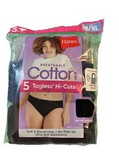 Hanes Cotton Hi-Cut Panties 5 Pack Tagless Size XL 8