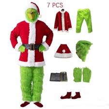 2025 Christmas cosplay costume: Santa Claus, The Grinch, Green Haired Monster