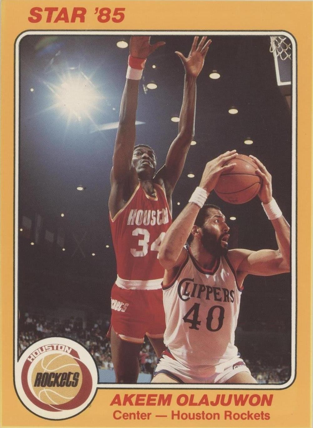 1984-85 Star Team Supers - Houston Rockets Hakeem Olajuwon #2 (RC