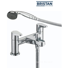 Bristan Quest Deck Mounted Bath Shower Mixer Tap + Hose + Shower Head