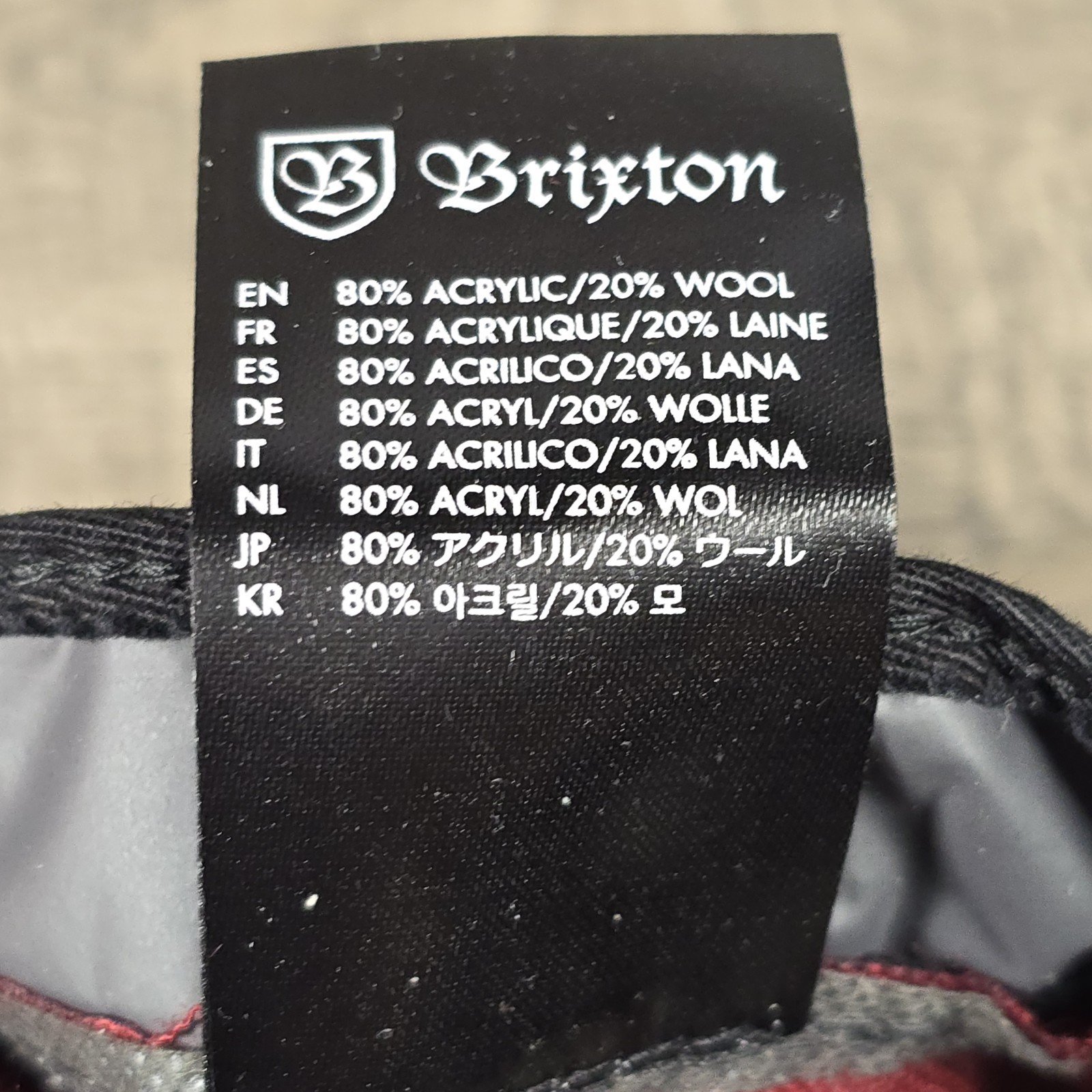 Brixton Hat Cap Snap Back Maroon Gray Patch Mens … - image 11