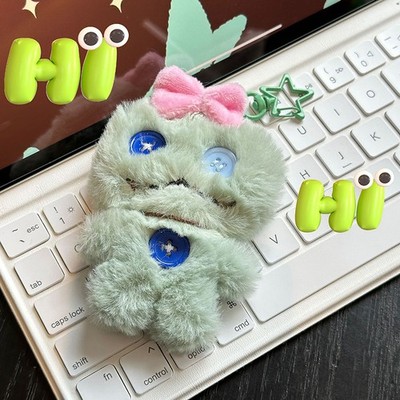 Cute Plush Cartoon Plush Bow Doll Pendant Soft And Cute Girl Backpack Decor