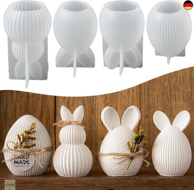 EPODA Silikonform Ostern, Silikonform Gießformen Ostern für Frühling, Osterhase