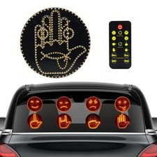 Led Car Back Window Sign Gesture Light Hand Light With Remote Finger Light