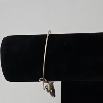 Silver Tone NFL Chicago Bears Charm Bangle Bracelet Team Themed Charms