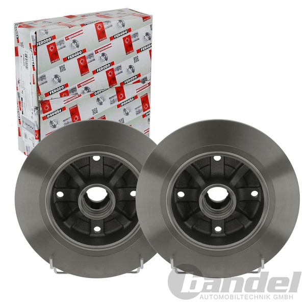 2X Ferodo 278Mm Bremsscheiben Voll Vorne Passend FüR VW 1500,1600 Kaefer Karmann-image