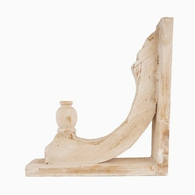 Corbel-Rustic Barnwood White-Reclaimed Wood- 2.5Wx11Dx11H Inches SPRING FARMS