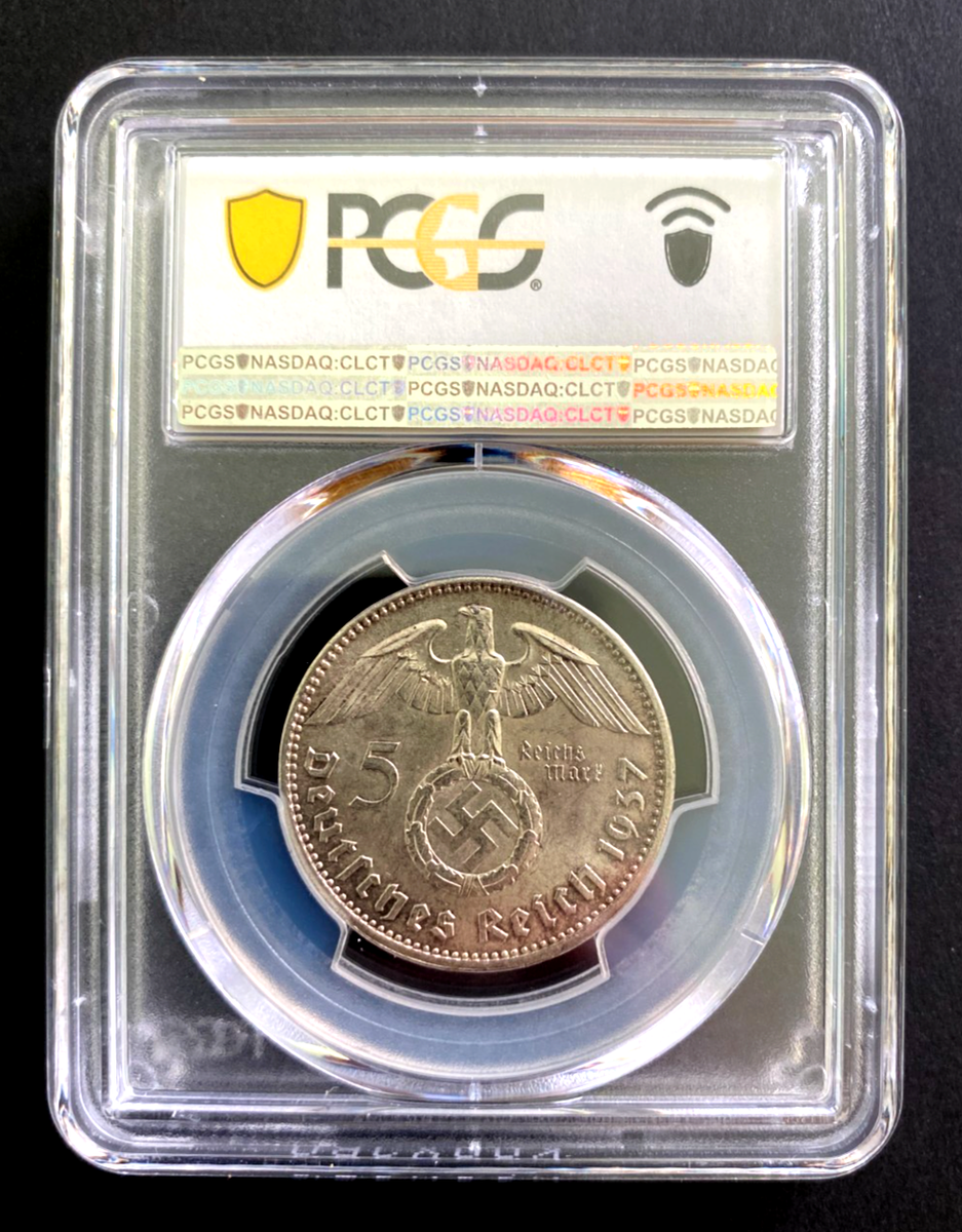 Germany 5 Mark 1937-A Silver Coin PCGS MS 62 - WWII ERA