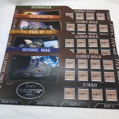 (4) Firefly The Game Board Game Ship Cards