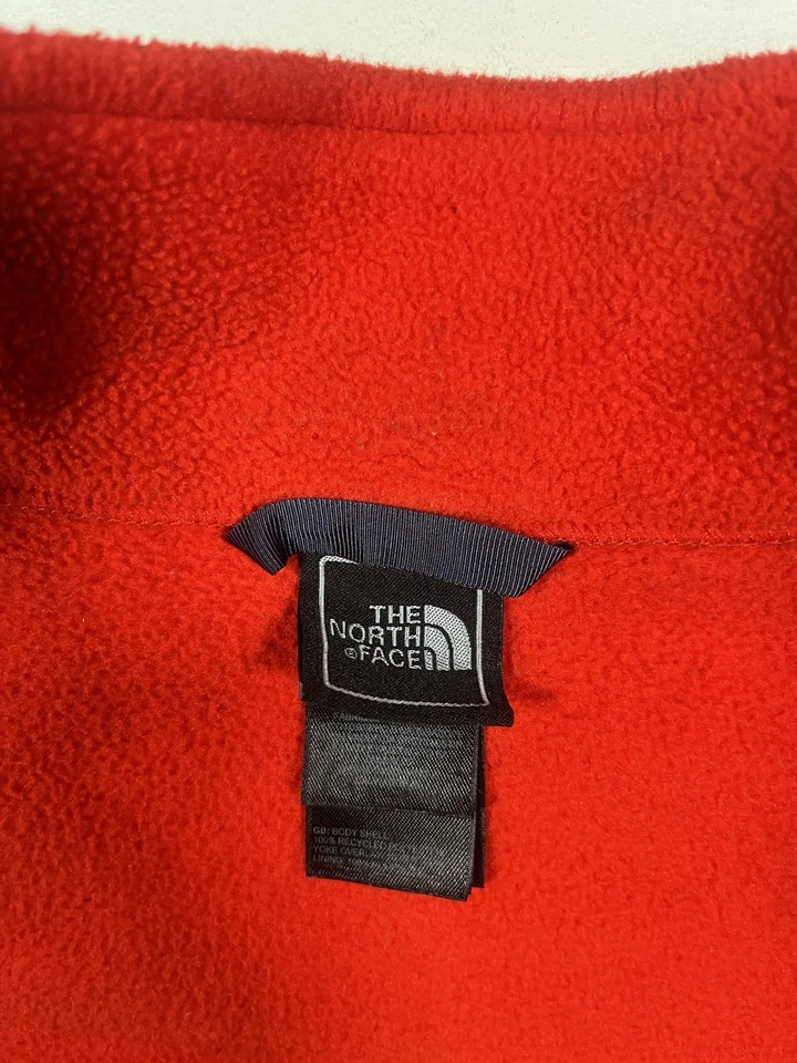 Chaqueta polar The North Face Polartec para niños mediana 10/12 naranja azul marino abrigo con cremallera Foto 3 de 4