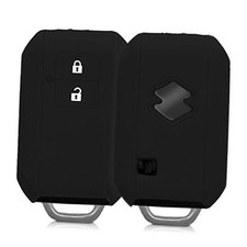 Key Cover Compatible with Suzuki 2 Button Car Key Keyless Go - Soft black