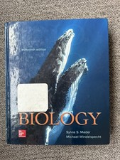 Biology - Hardcover, by Mader Sylvia; Windelspecht Michael 13th edition like new