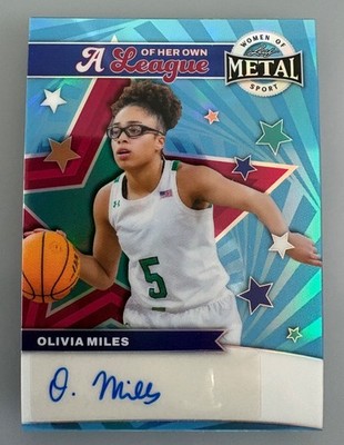 Olivia Miles 2025 Leaf A League of Her Own Stars Auto /8 WNBA ROY 