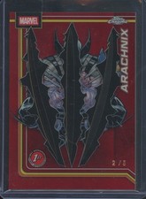 2026 Topps Chrome Marvel Arachnix Clawed #103 Variations Red Wolverine /5