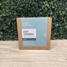 Sud Scrub  Antimicrobial Silicone Body Scrubber, Exfoliating Brush. Mint Color