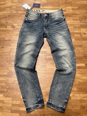Prada Jeans Gr. 29   Dreiecks-Logo Gesäßtasche   Used Wash   Top Zustand