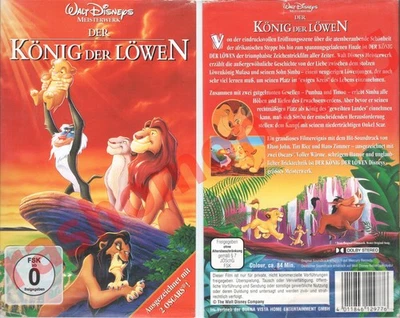 VHS KÖNIG DER LÖWEN Walt Disney Elton John Hans Zimmer Zeichentrick Klassiker - Bild 1 von 4