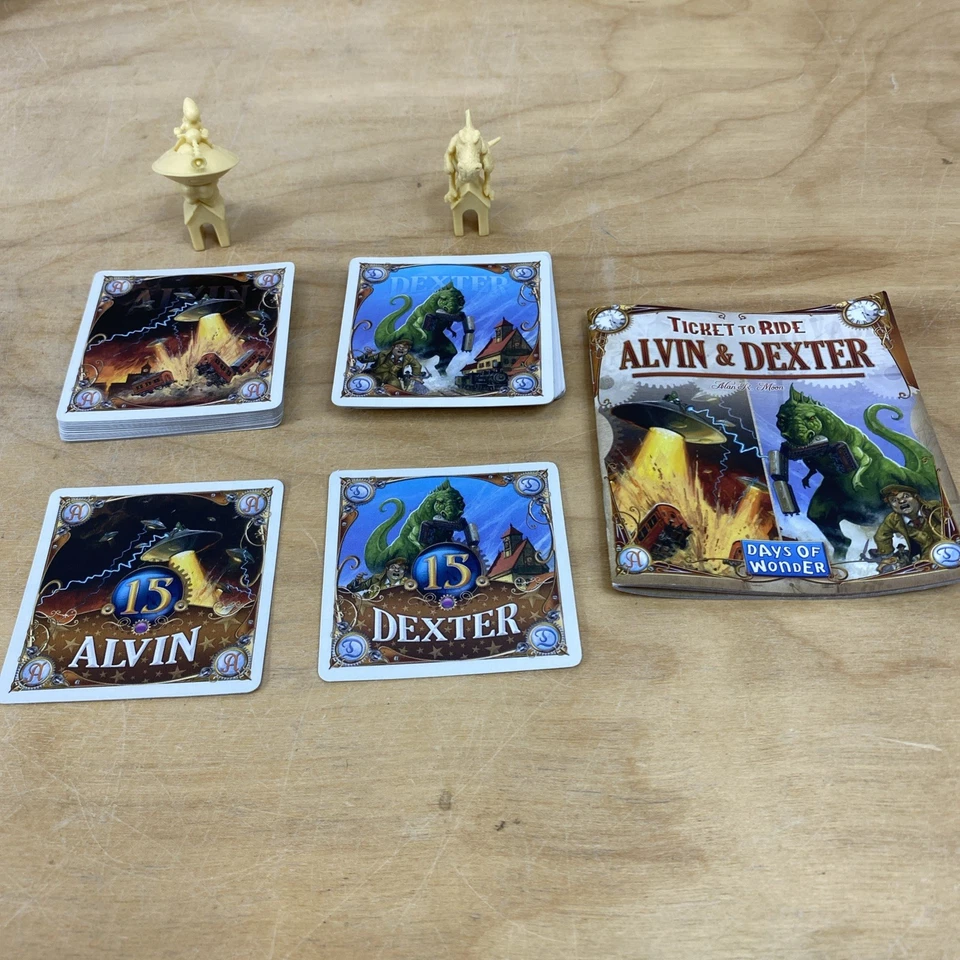 Ticket to Ride Alvin & Dexter Monster Expansion Days of Wonder Complete No Box - Image 2 of 4