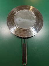 11  Stainless Steel Splatter Screen Guard for Frying Pan - with folding handle