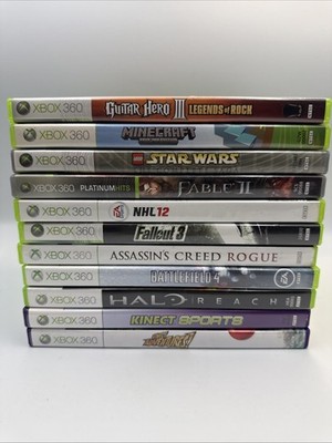 Xbox 360 Empty Game Cases Lot 11 Halo Reach Minecraft Fallout Guitar Hero
