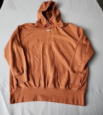 Nike Burnt Orange Drawstring Pullover Hoodie Womens Size Medium