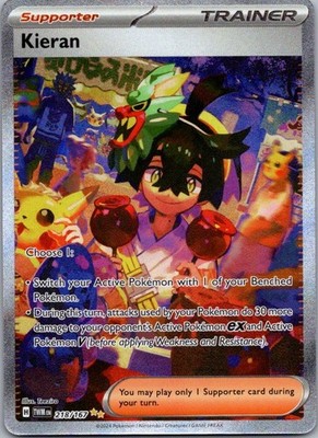 Kieran Special Illustration Rare SV06: Twilight Masquerade 218/167 Kieran Special Illustration Rare SV06: Twilight Masquerade 218/167
