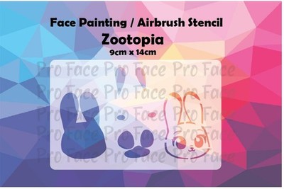 Zootopia Schablone (Judy) - Face Painting / Airbrush Schablone