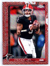 2025 Topps Chrome #15 Michael Penix Jr. Football Leather Refractor