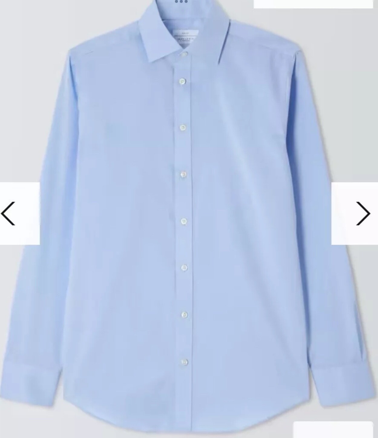 A John Lewis Mens New Non-Iron Regular Fit Double Cuff Shirt. Size 18”. RRP£40