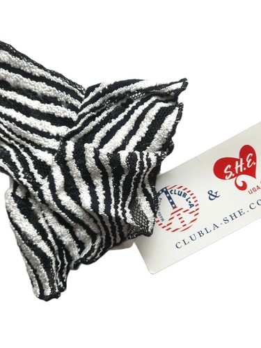 S.H.E. Girls Top Skirt 6X White Black Set Striped Long Sleeve Ruffle Pearls USA - Picture 4 of 7
