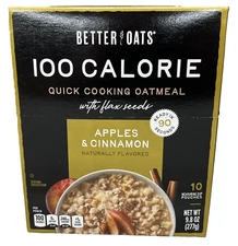 Better Oats 100 Calorie Apples & Cinnamon with Flax Seeds Instant Oatmeal 9.8 oz