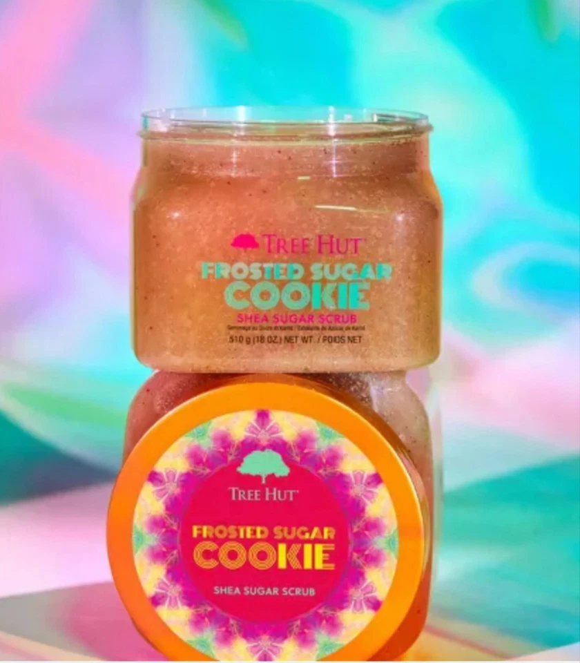 2X-Tree Hut Frosted Sugar Cookie Shea Sugar Scrub 18oz-(Lot of 2) Limited Ed-NEW - Image 2 of 4