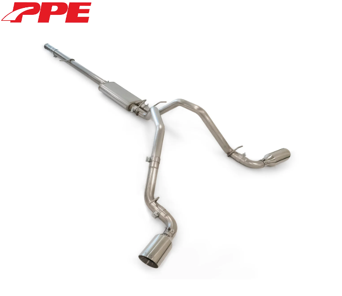 PPE Raw Dual Exit Cat-Back Exhaust w/ Polished Tips For 09-13 GM 1500 4.8L/5.3L