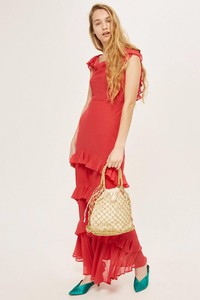 topshop red maxi dress