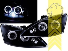 LED Angel Eyes Scheinwerfer für Ford Focus 1 Fließheck Limousine Turnier schwarz