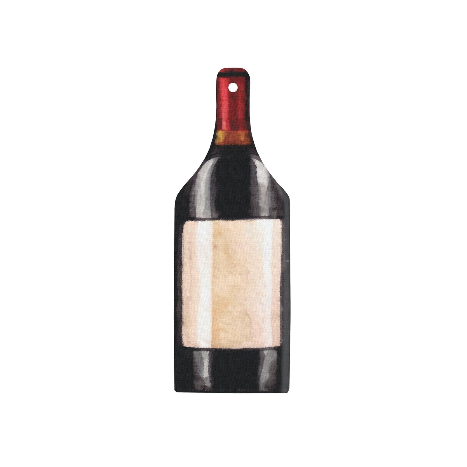 Drinks Party Glass Serving Board - Wine Bottle Shaped Platter/Worktop Saver