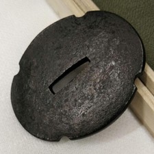 Japanese Antique Tsuba of Katana Samurai Sword Guard Iron Rare Design 73-B71