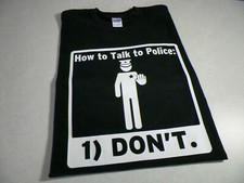 Dont talk to police T-shirt AC AB anti corupt police Anonymous NWO ANTIFA Biker