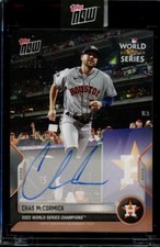 2022 Topps Now World Series Champions #WS-13A Chas McCormick Auto #d 88/99
