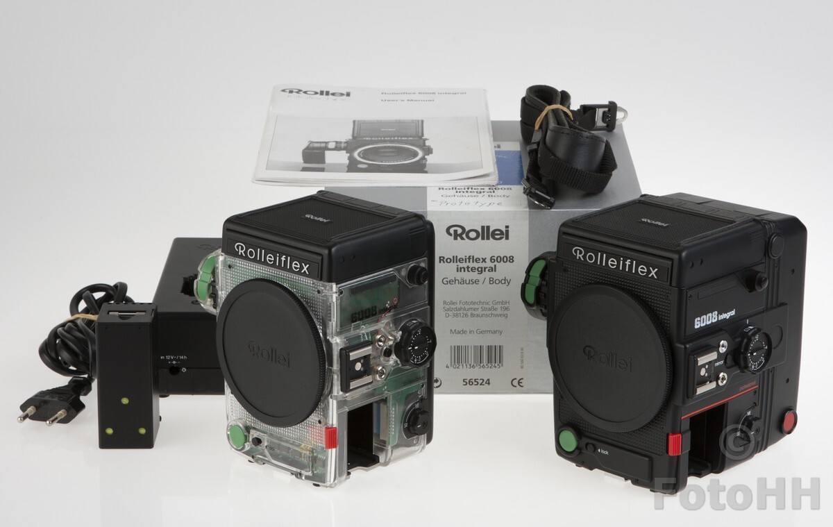 Rollei 6008 フィルムカメラ セット RARE TRANSPARENT SET OF ROLLEI ROLLEIFLEX 6008 INTEGRAL