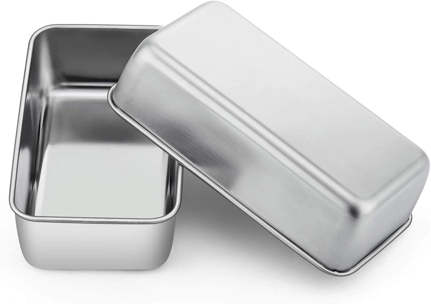 Loaf Pan Set of 2, 9-inch Bread Pans, Stainless Steel Loaf Toast Baking Pans ...