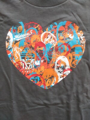 MAROON 5 T-SHIRT (LADIES MEDIUM) GRAY RARE 2016 TOUR NEW WITHOUT TAGS COTTON