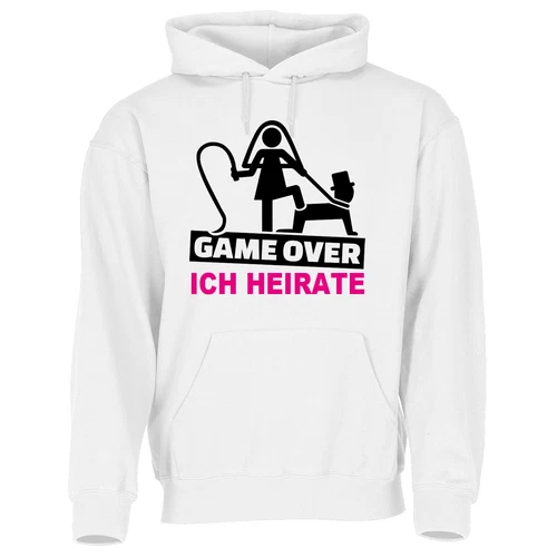 JGA Junggesellenabschied KAPUZEN PULLI HOODIE Hochzeit Party Herren *GAME OVER*  - Bild 4 von 4
