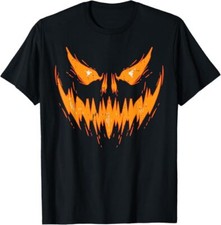 Scary Spooky Jack O Lantern Face Pumpkin Halloween Unisex T-Shirt