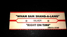 JUKEBOX STRIP (1) SILVER WHAM Bam Shang-A-Lang/Right On Time 45 L@@K!